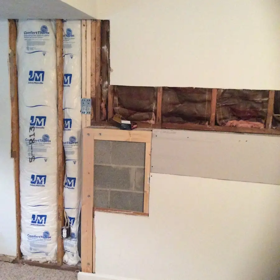 Wall insulation replacement during Contents Cleaning & Restoration in Great Falls